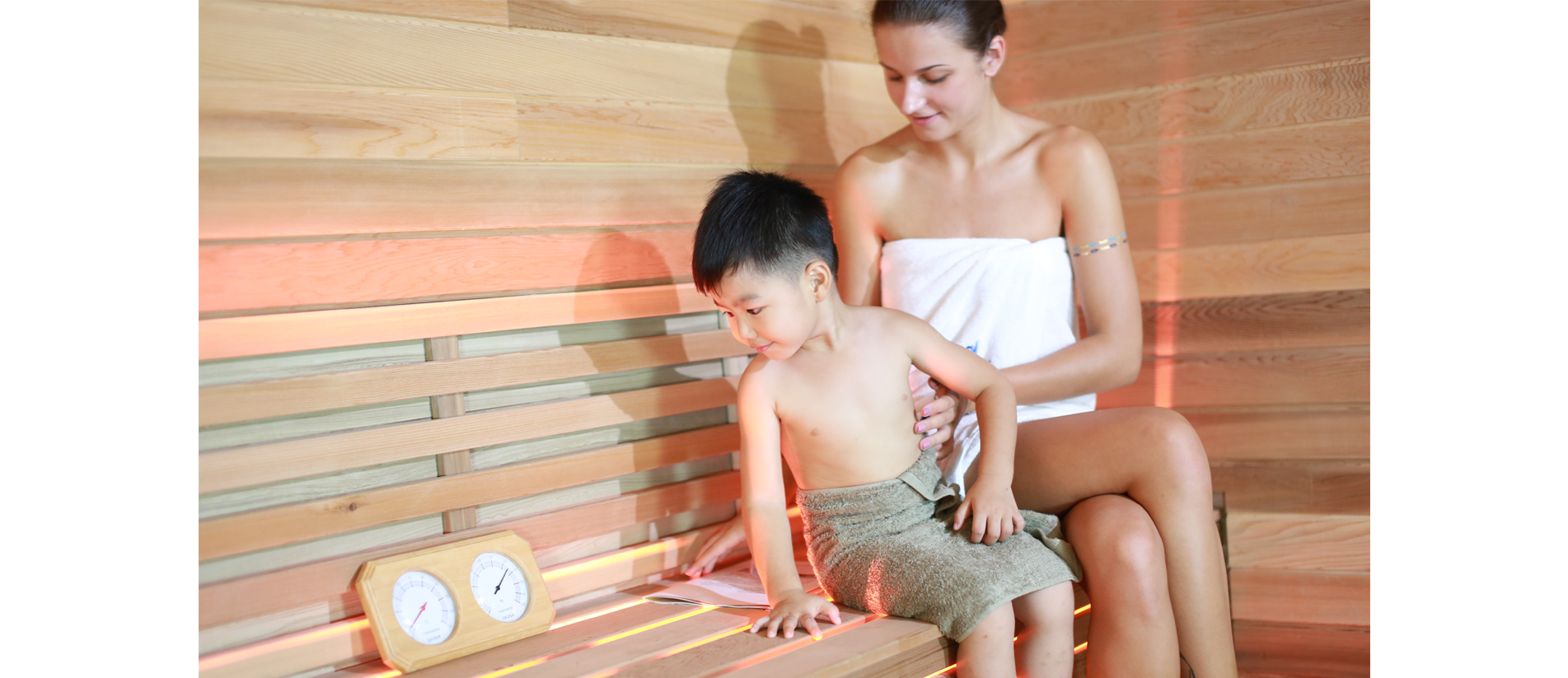 TOLO sauna room with real usage scenario