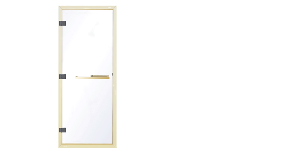 TOLO steam room door golden with back holder