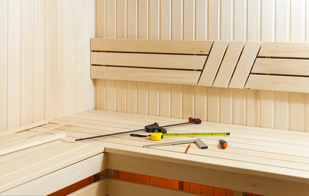 installation of a steam shower room